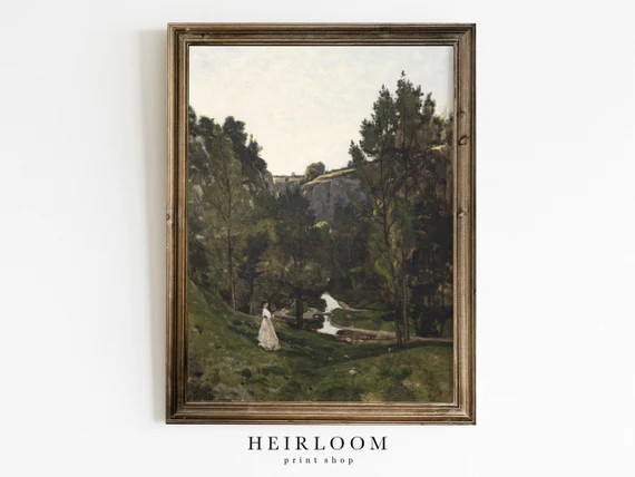 Vertical Landscape Painting  PRINTABLE WALL ART  Ravine - Etsy | Etsy (US)