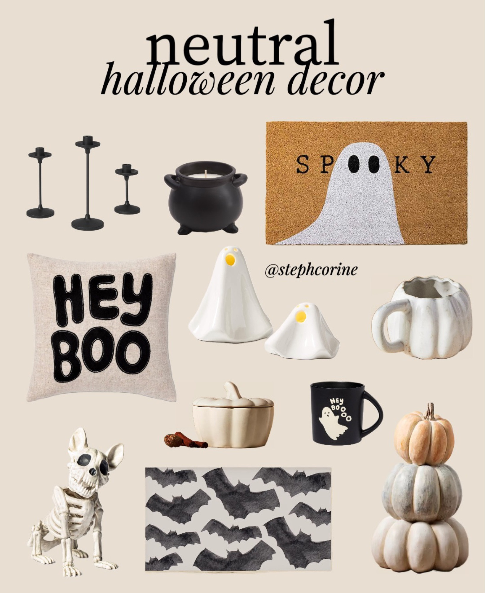 Neutral spooky Halloween finds #decor #halloweendecor #neutralhalloween #minimalhalloween 

#LTKhome #LTKHalloween #LTKSeasonal