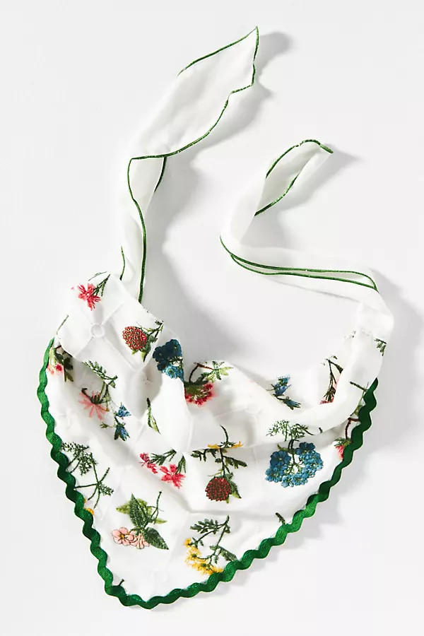 Embroidered Floral Hair Scarf | Anthropologie (US)
