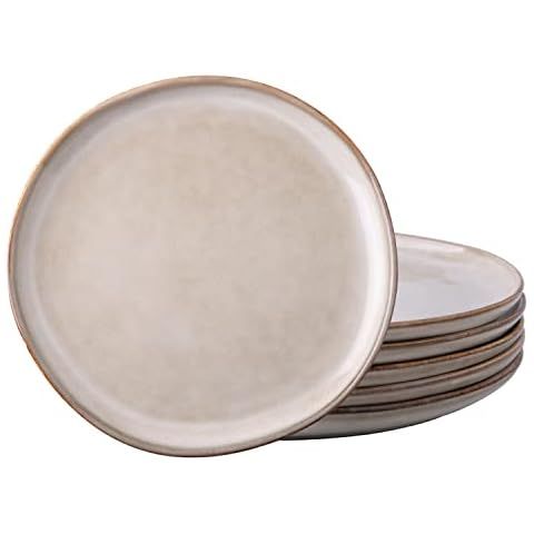 AmorArc Ceramic Dinnerware Sets,Handmade Reactive Glaze Plates and Bowls Set,Highly Chip and Crac... | Amazon (US)