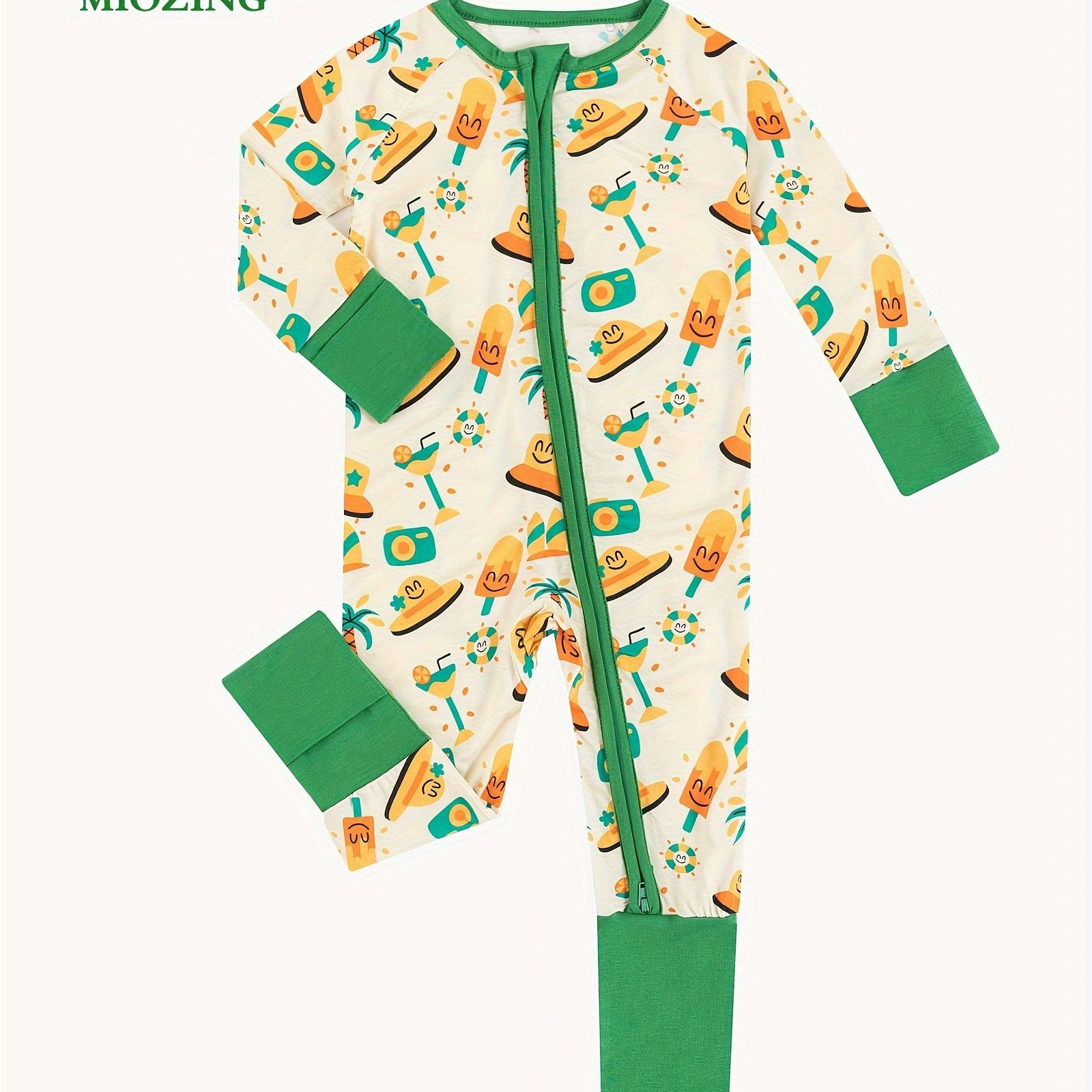 Miozing Bamboo Fiber Bodysuit Infants Cartoon Popsicle - Temu | Temu Affiliate Program