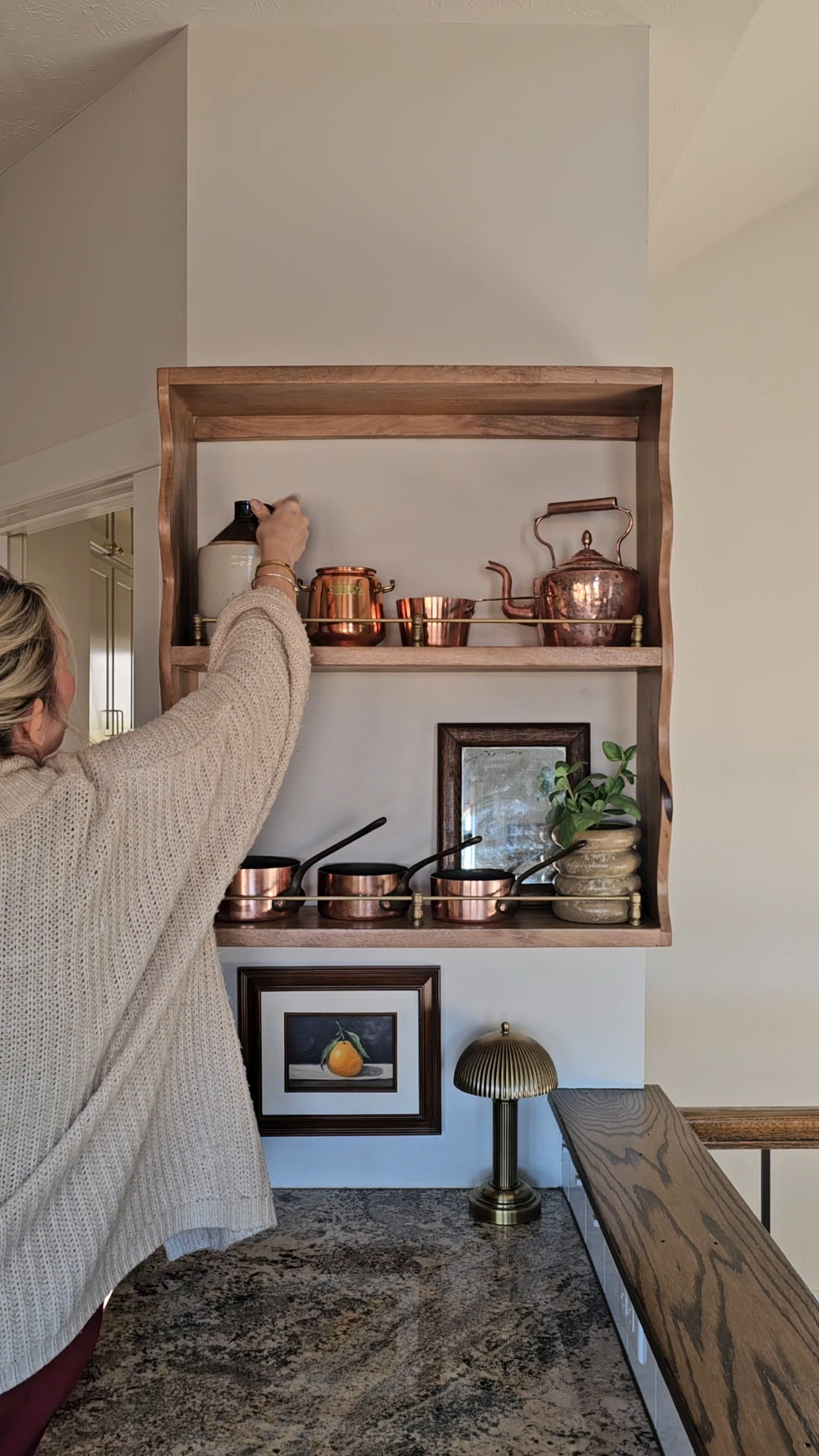 We added this cute wooden shelf to this corner in the kitchen.  I styled it with vintage and antique finds mixed with some new goodies. 

#LTKdayinmylife #LTKSeasonal #LTKHome