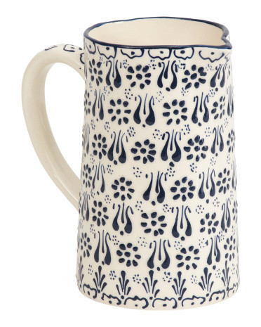Handpainted Textured Pitcher | TJ Maxx