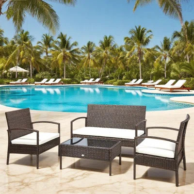 Patio Furniture Set Indoor/Outdoor With Chairs Loveseat Set | Wayfair North America