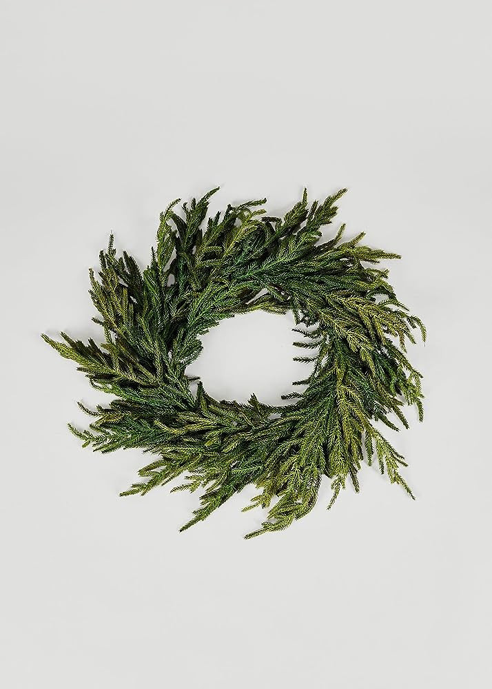 Afloral Real Touch Norfolk Pine Wreath - 24" | Amazon (US)