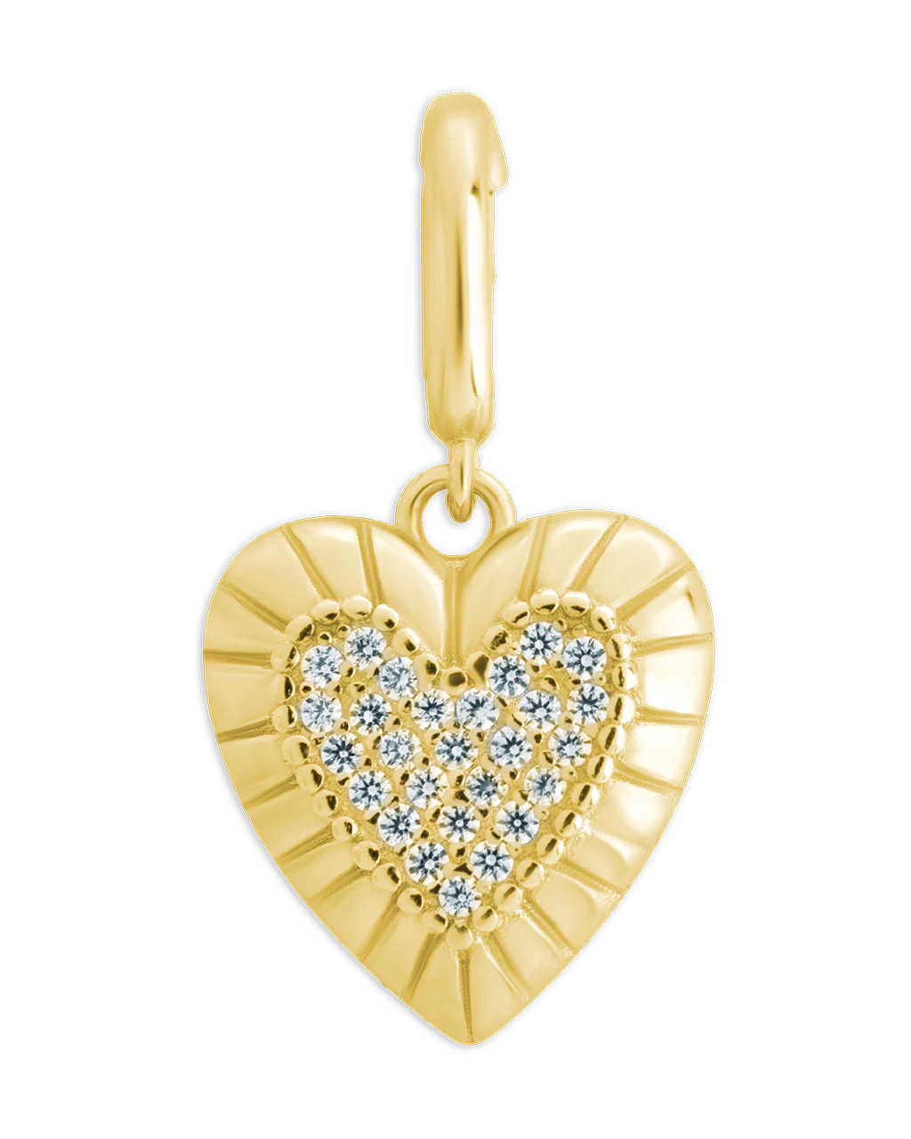 Sterling Silver CZ Heart Charm | Sterling Forever