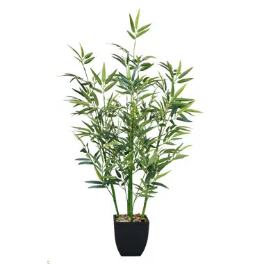 5FT Artificial Bamboo Tree Faux Decorative Plant In Nursery Pot For Indoor Outdoor Décor | Wayfair North America