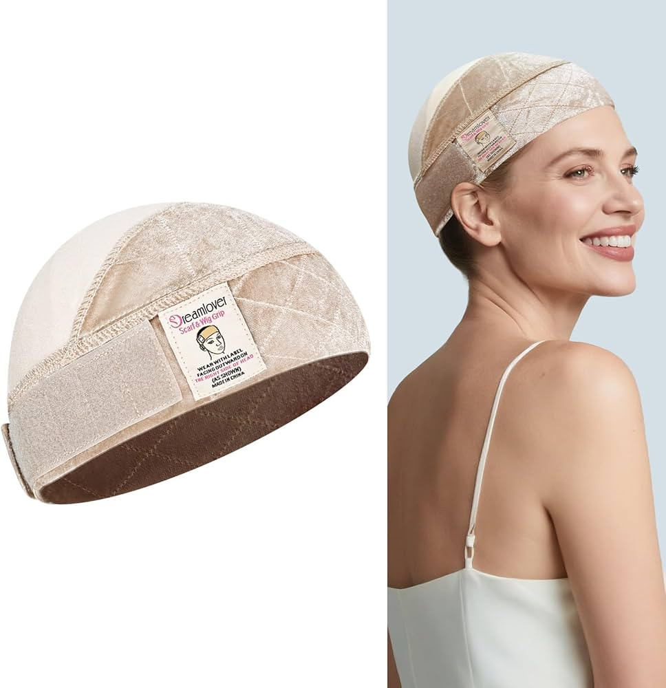 Dreamlover Wide Wig Grip Cap for Glueless Wigs, 2-in-1 Non Slip Wig Caps with Velvet Wig Grip Ban... | Amazon (US)