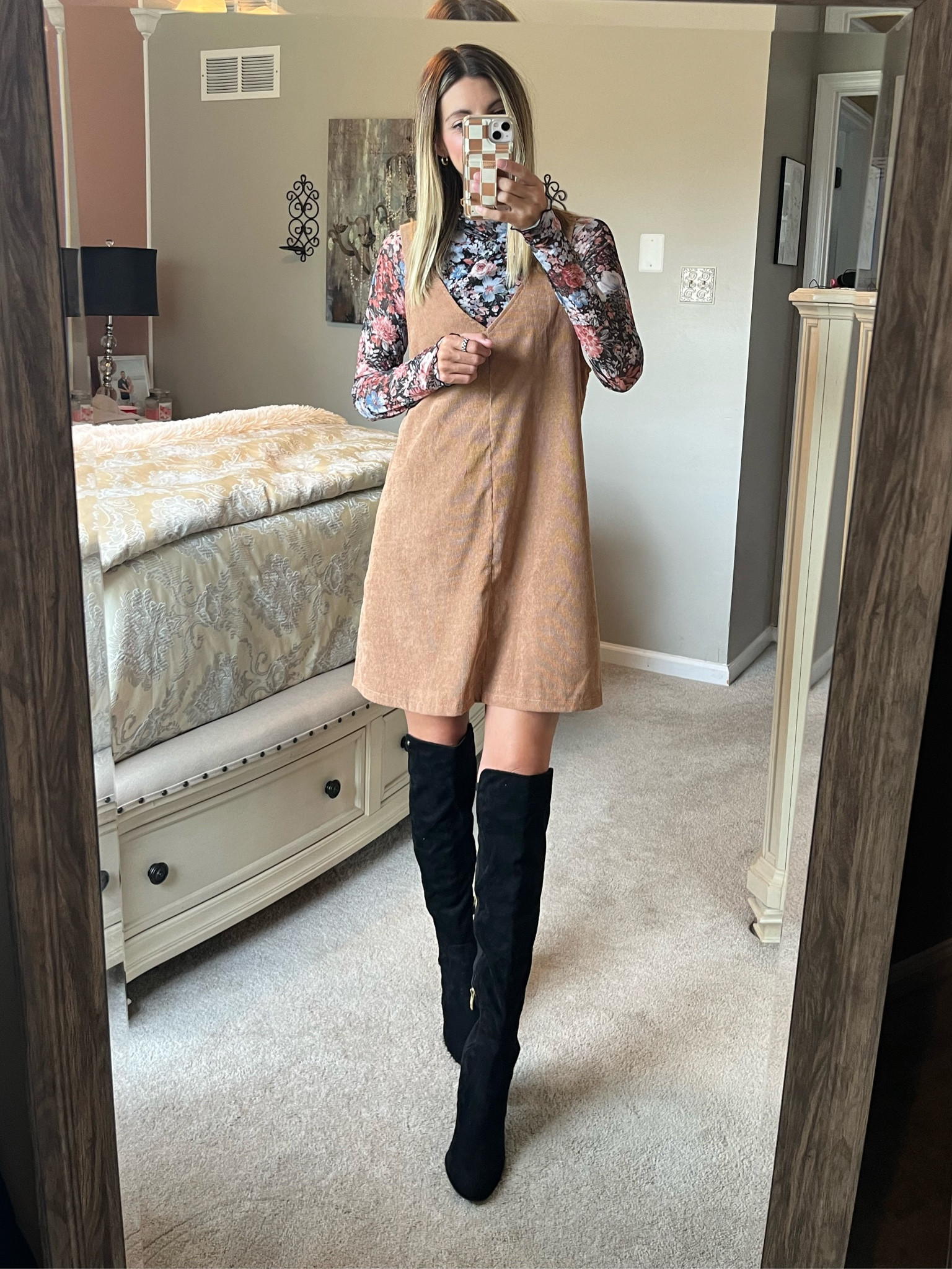 Great look for thanksgiving! 
Top: S
Dress: S (runs big)

Amazon | corduroy | amazon dress | fall look 

#LTKFindsUnder50 #LTKStyleTip #LTKFindsUnder100