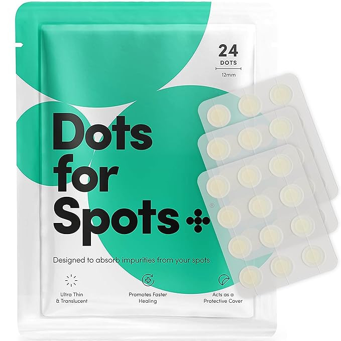 Dots for Spots Pimple Patches for Face - Pack of 24 Hydrocolloid Acne Patch - Invisible Zit Stick... | Amazon (US)