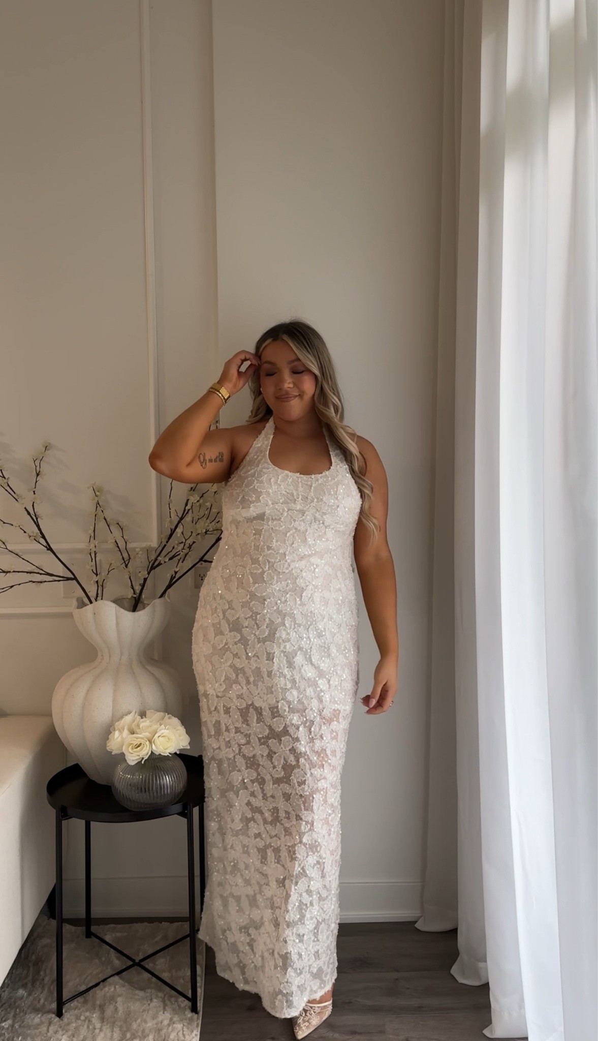 White sequin maxi dress. Bridal shower, bachelorette wedding. Midsize dresses summer outfits birthday dress ￼

#LTKsummer #LTKmidsize #LTKwedding