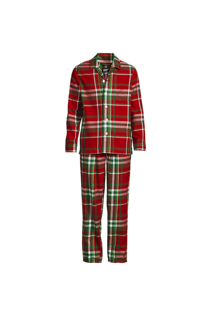 Men's Flannel Pajama Set - Lands' End - Red - M | Lands' End (US)