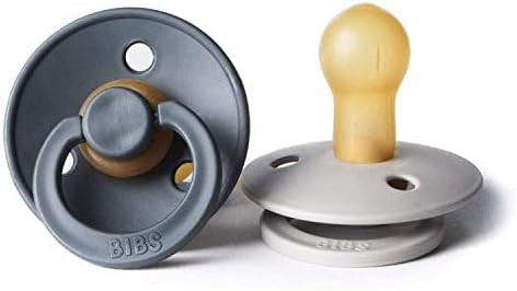 BIBS Pacifiers | Natural Rubber Baby Pacifier | Set of 2 BPA-Free Soothers | Made in Denmark | Sand/ | Amazon (US)