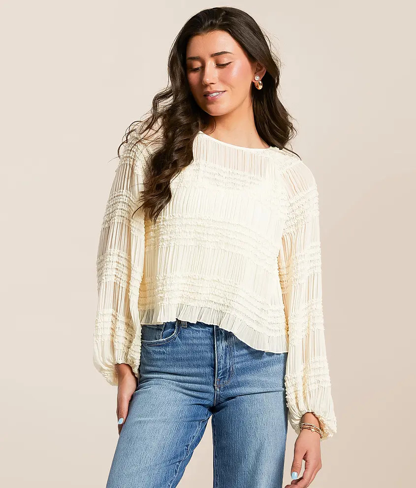 Ruffle Pleated Top | Buckle