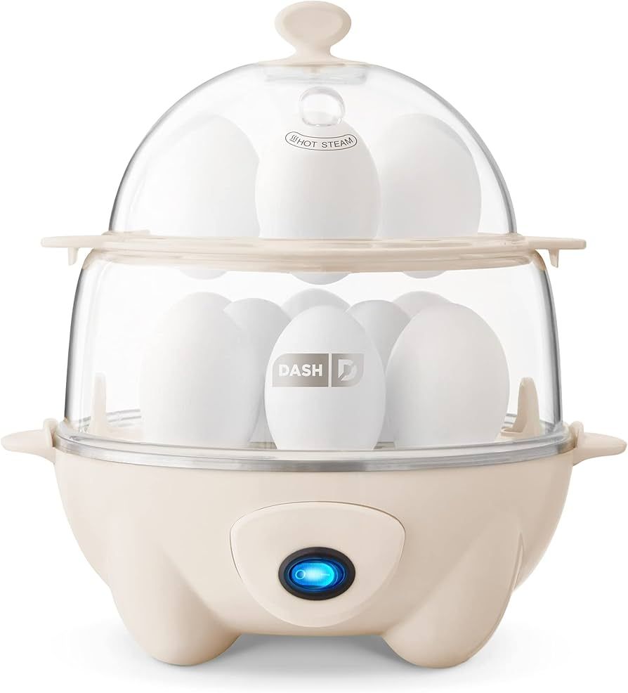 DASH DEC012CM Deluxe Rapid Egg Cooker: Electric, 12 Capacity for Hard Boiled, Poached, Scrambled,... | Amazon (US)