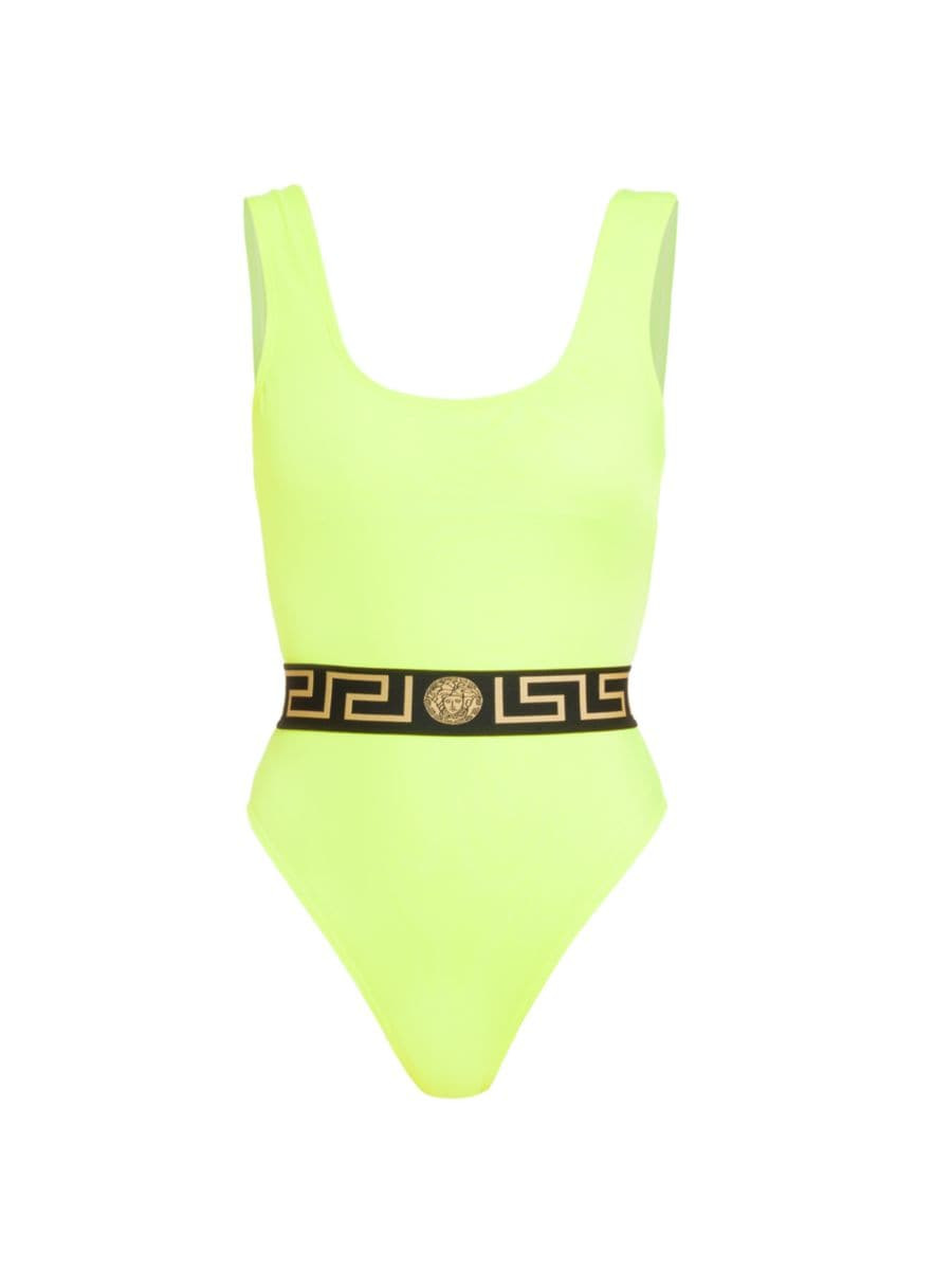 Greek Key Belt One-Piece Swimsuit | Saks Fifth Avenue