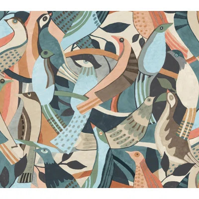 Fauvist Flock Wallpaper | Wayfair North America