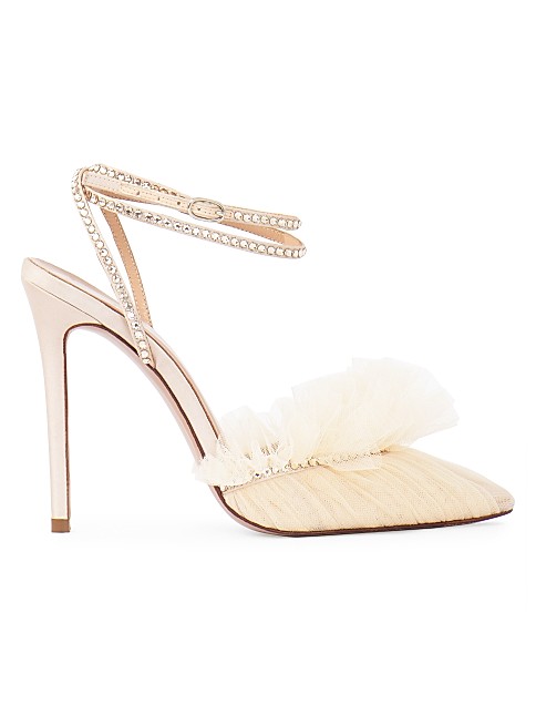 Franca Crystal-Embellished Tulle Pumps | Saks Fifth Avenue