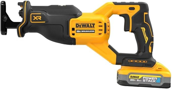 DEWALT 20V MAX Reciprocating Saw, Cordless, Battery and Charger Included (DCS382H1) | Amazon (US)