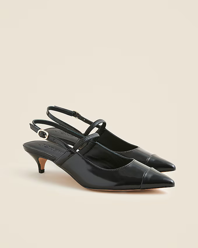 Robin Mary Jane kitten heels in spazzolato leather | J. Crew US