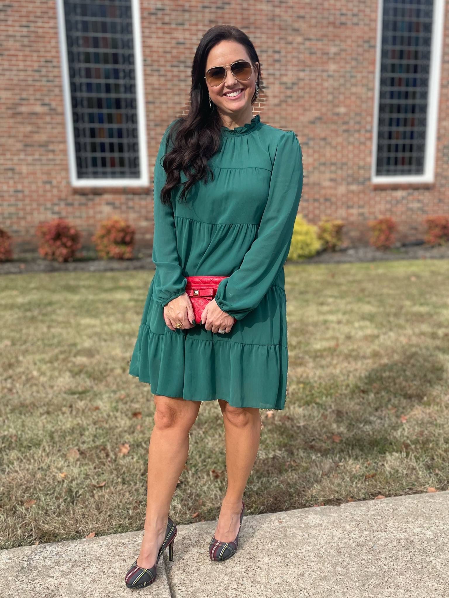 The perfect Christmas dress under $40! 🎄❤️ the back neckline ties with the cutest bow too!

You can receive a 20% off discount until 10/31/22 with code LOMCCC2l

Tags:
Christmas fashion
Amazon dress
Amazon Christmas dress
Holiday dress
Christmas pictures
Green dress
Red clutch
Christmas heels
Jessica simpson heels

#LTKshoecrush #LTKHoliday #LTKunder50