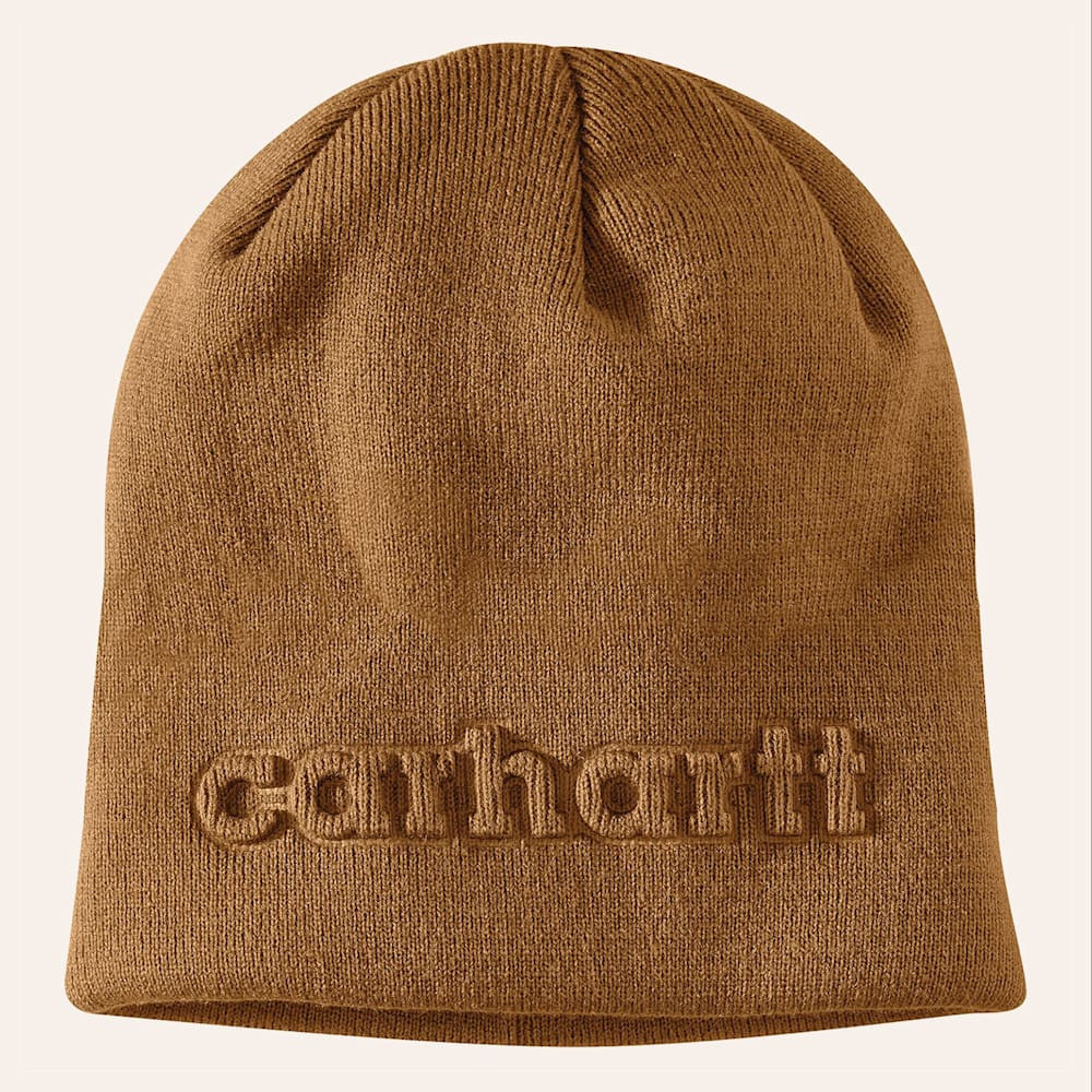 Carhartt Brown Embossed Knit Beanie | Cavender's