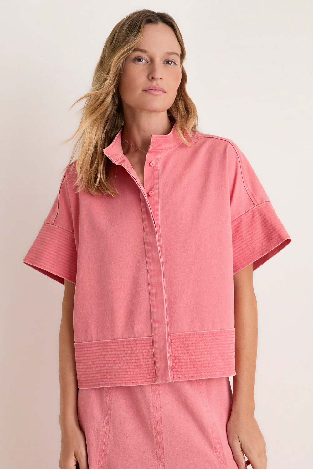 Nantucket Reds Stretch Twill Sofia Stitch Shirt | Tuckernuck (US)