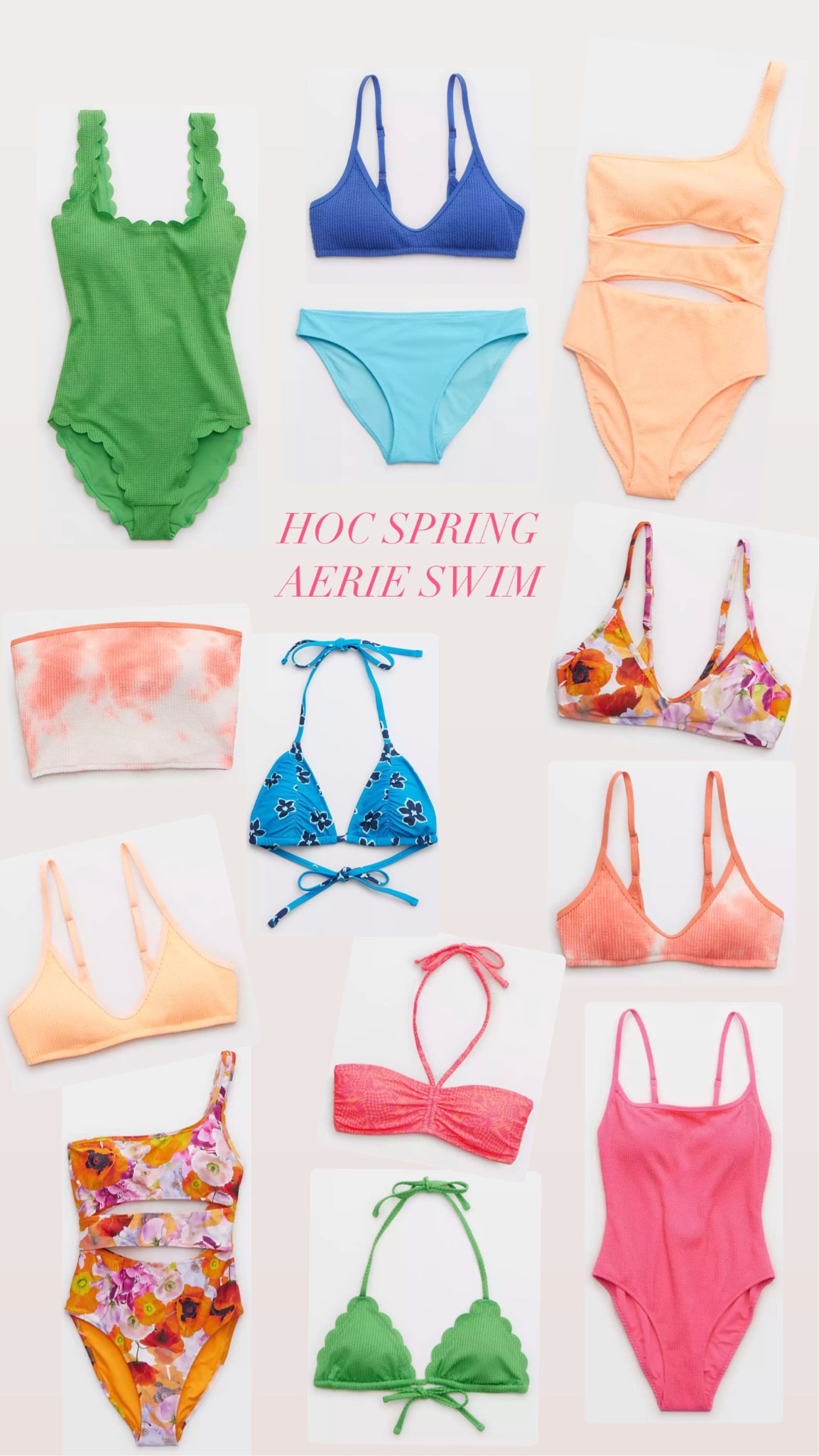 Aerie is bursting with #hocspring shades of swim right now! 🏃‍♀️ 

#hoc #houseofcolour #houseofcolourspring #hocspringswim #aerieswim #aerie

#LTKunder50 #LTKsalealert #LTKSeasonal