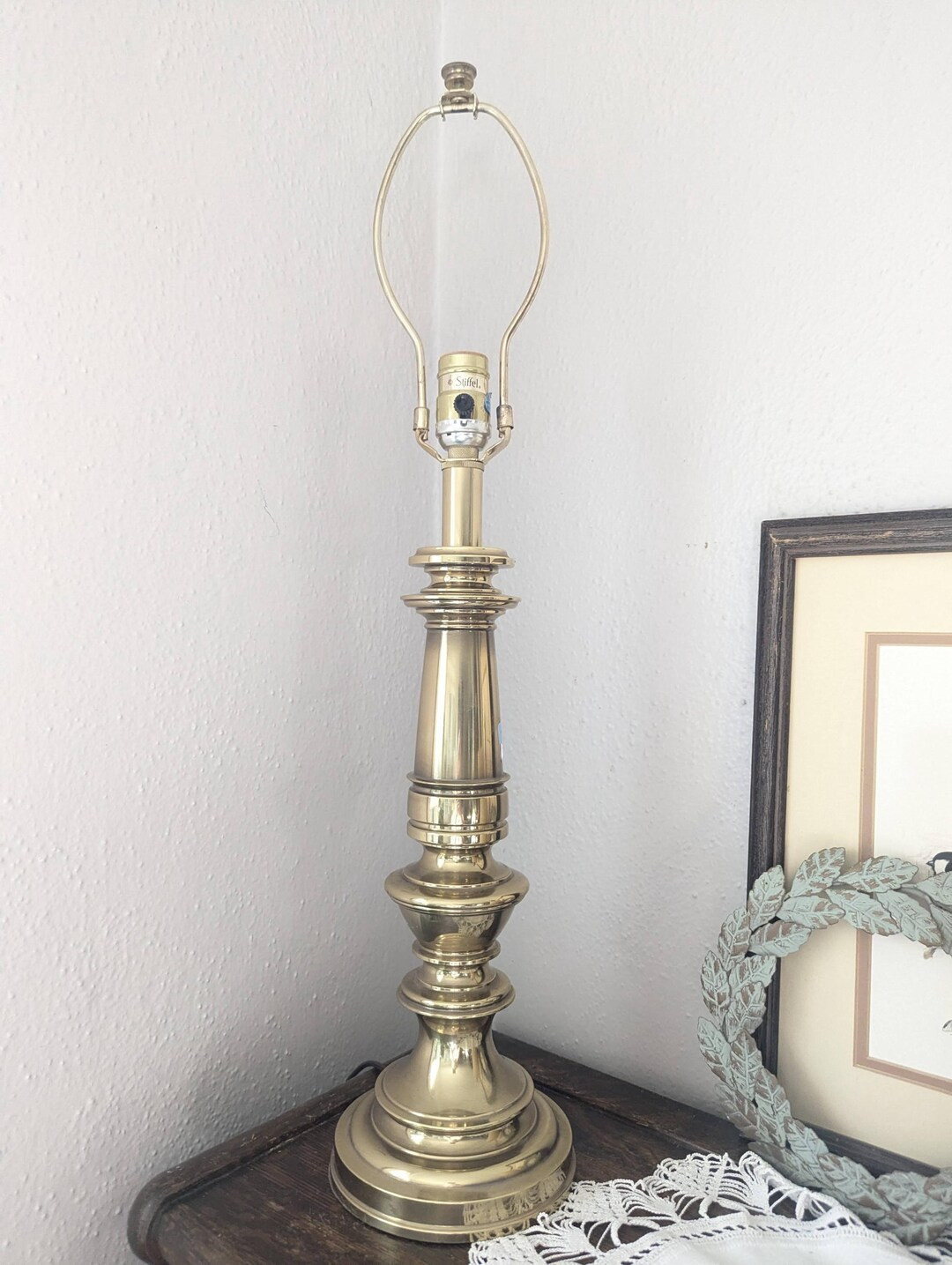 Stiffel Table Lamp Brass Heavy Mid Century 28in Tall #5653 - Etsy | Etsy (US)