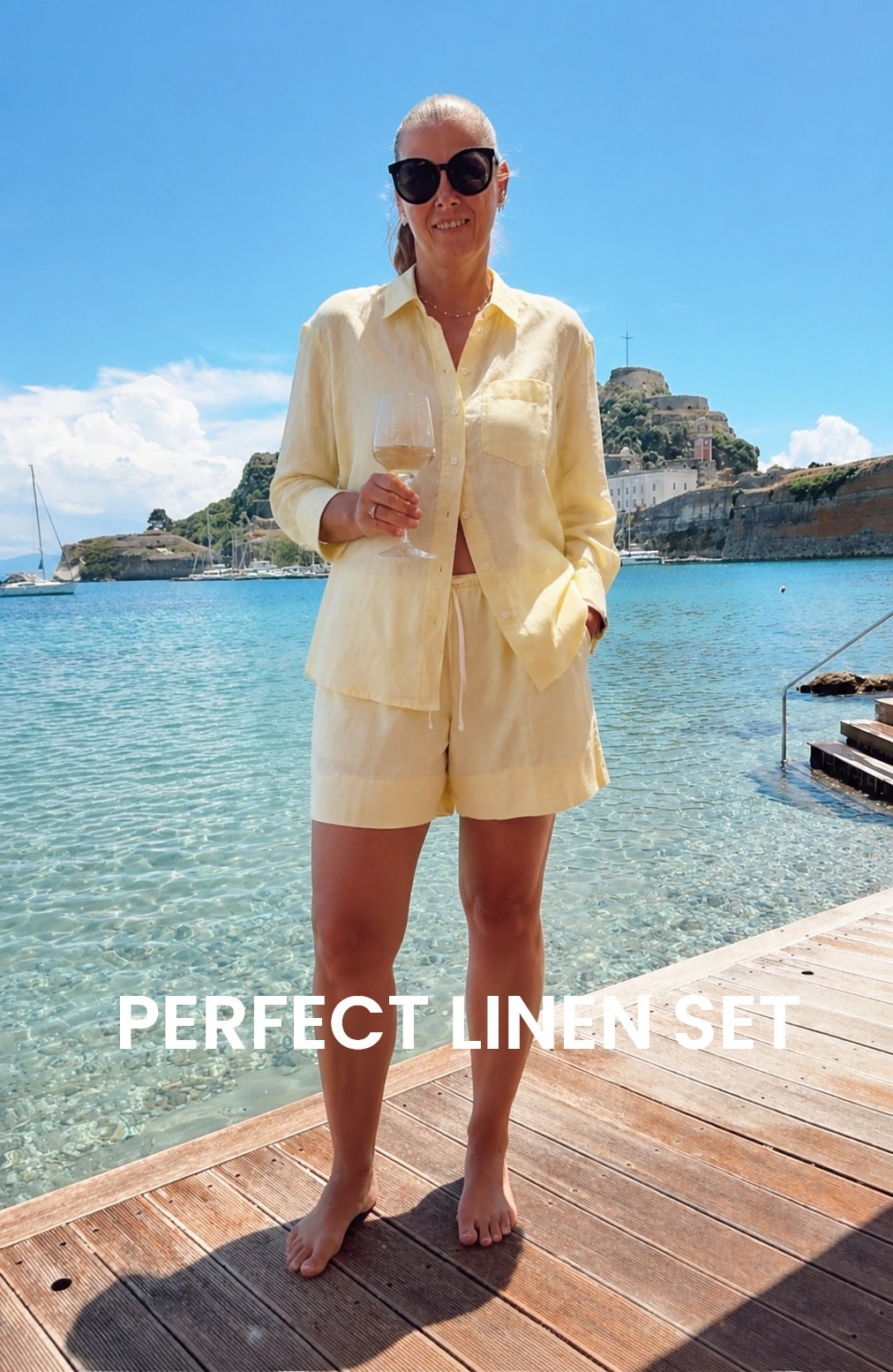 Butter yellow perfection 

This is the best linen set for summer, shirt is oversized, so comfy and on trend 

resort wear, vacation outfit, summer outfit, travel style, European summer, neutral fashion, chic casual outfit, capsule wardrobe, elevated basics, wide leg pants, effortless style, summer fashion 2026

#LTKsummer #LTKtravel #LTKstyletip