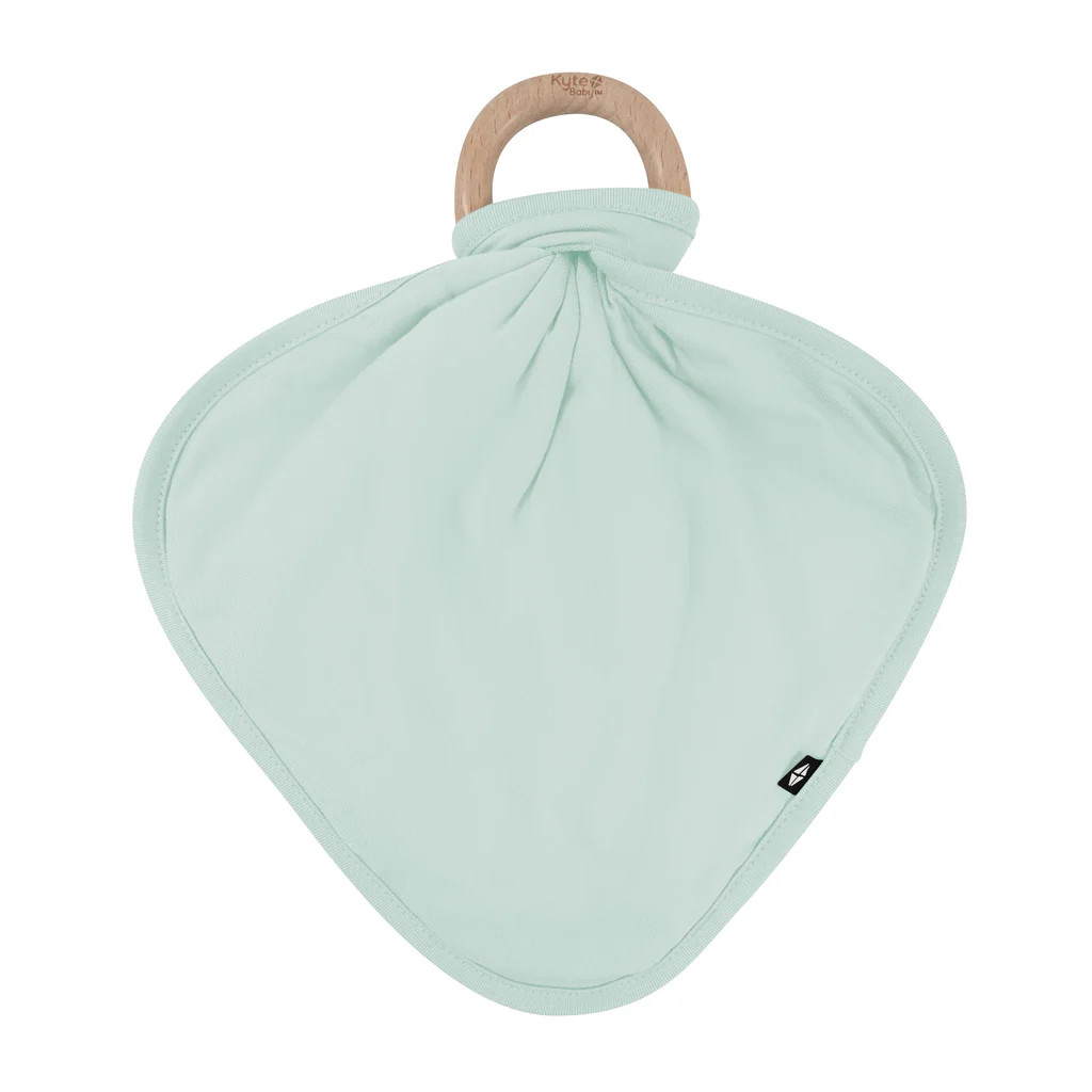 Lovey in Sage with Removable Wooden Teething Ring | Kyte Baby