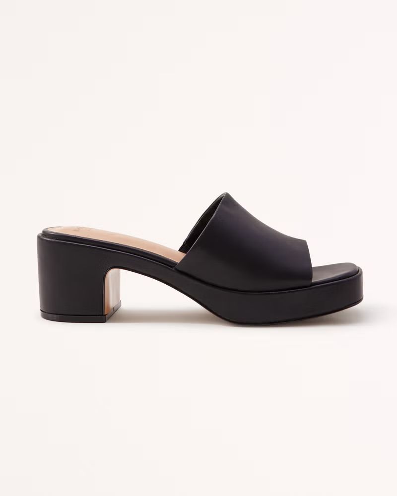 Retro Mule Platform Heels | Abercrombie & Fitch (US)