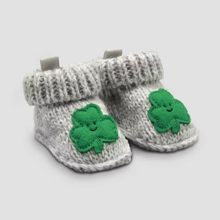 Carter's Just One You® Baby Knitted Shamrock Slippers | Target