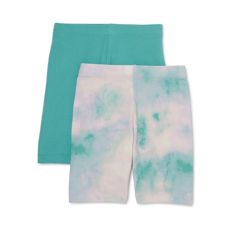 Wonder Nation Girls Bike Shorts, 2 Pack, Sizes 4-18 & Plus | Walmart (US)