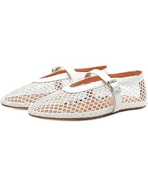 Women Mesh Ballet Flats Comfortable Round Toe Mary Jane Casual Ballerina Shoes | Amazon (US)