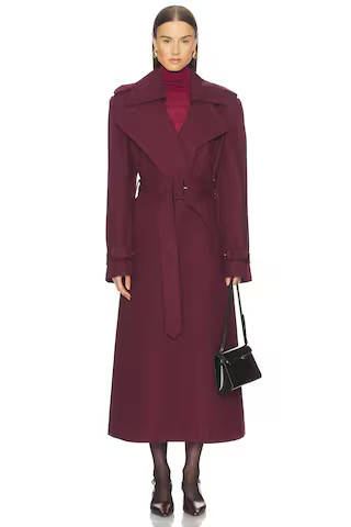 Camila Coelho Eladia Coat in Bordeaux from Revolve.com | Revolve Clothing (Global)