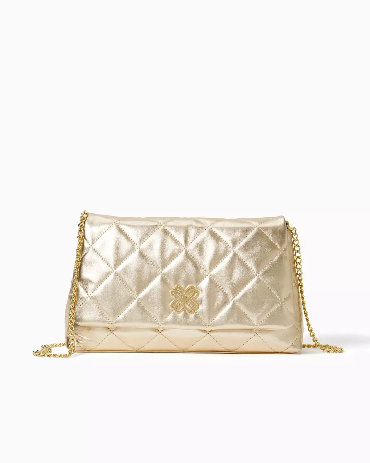 Matea Quilted Leather Clutch | Lilly Pulitzer