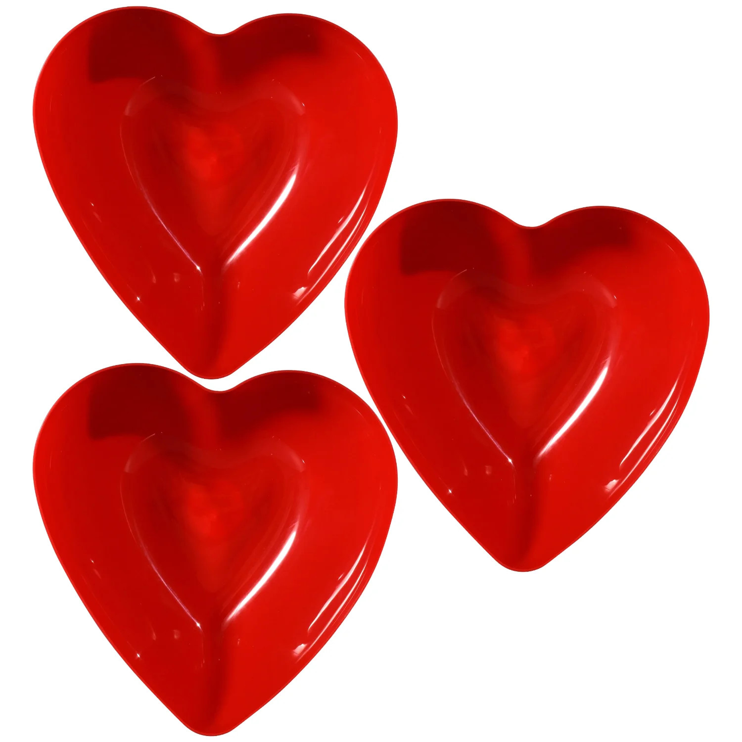 Red Plastic Valentine Heart Shaped Deep Bowl Home Kitchen Party Favor Serving Candies Cookies Chi... | Walmart (US)