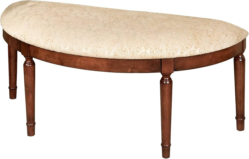 Touch of Class Mazie Half Moon Bench Regal Walnut | Traditional Style Furniture for Foyer, Entryw... | Amazon (US)