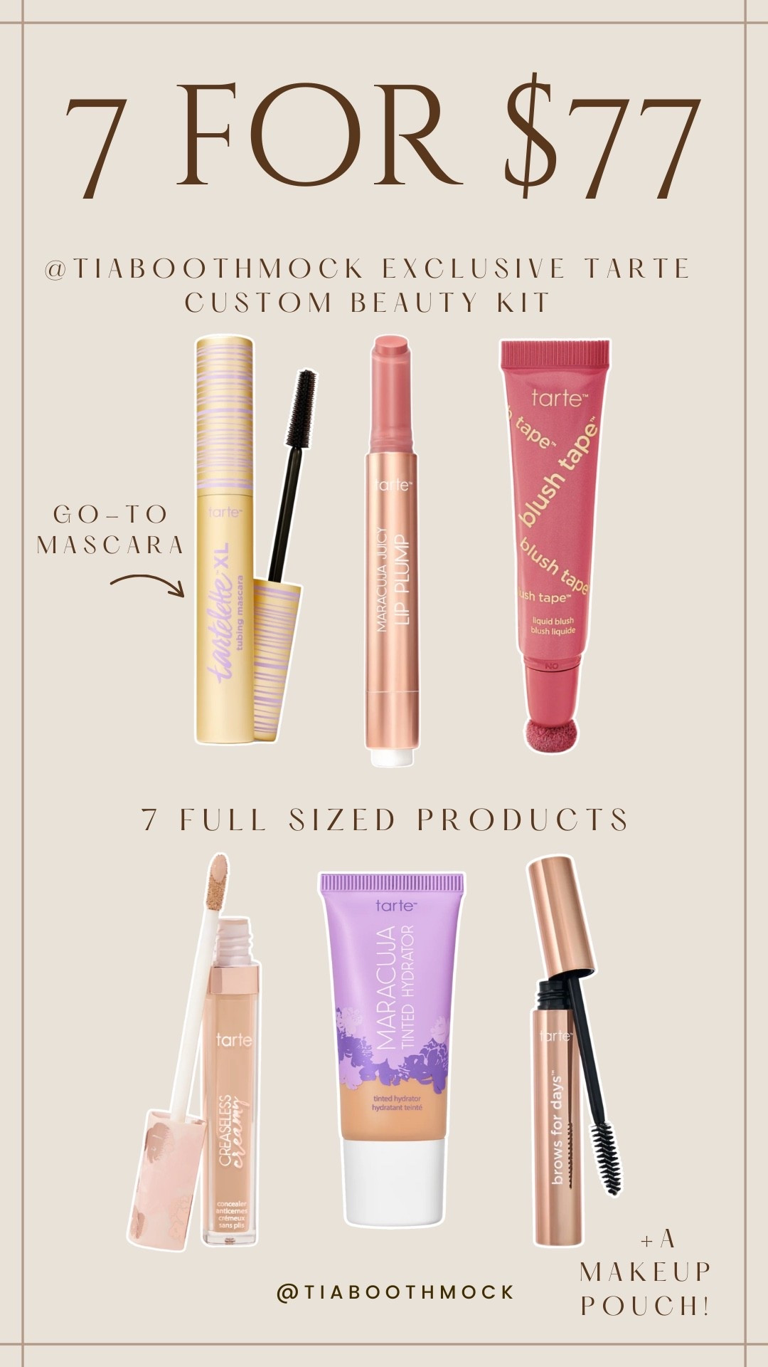 This is the perfect time to try out my makeup routine from @Tarte! Shop my custom makeup kit including 6 full size products and a makeup bag for $77 💜 #tartepartner #ad

#LTKSaleAlert #LTKBeauty #LTKselfcare