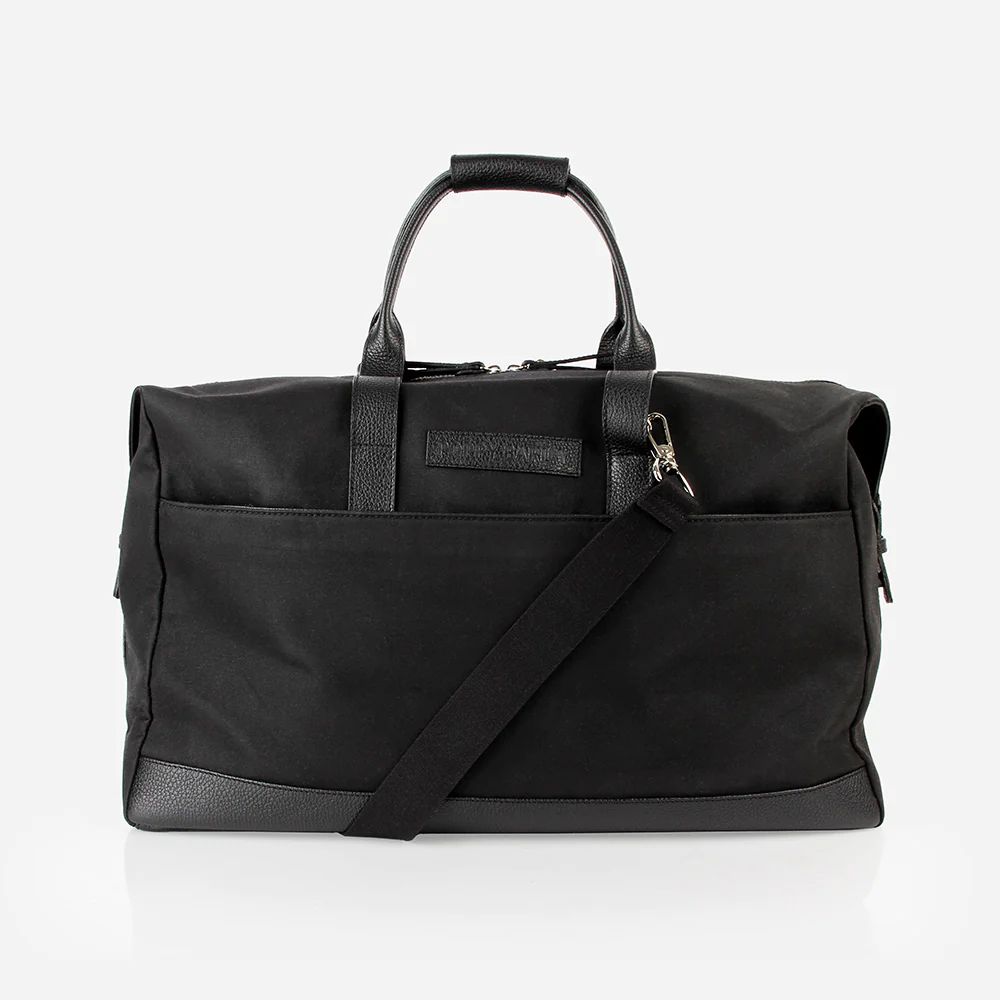 The Near And Far Weekender Black Canvas | Poppy Barley