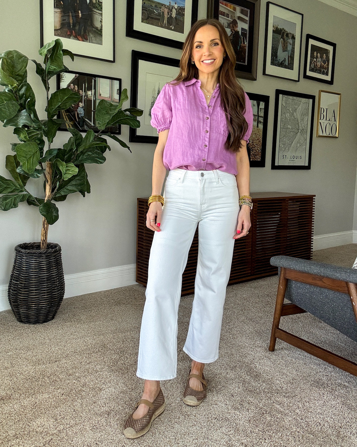 My tried & true @onequince  Bella Jean now comes in white 🤍 I’m 5’6 wearing the 28” inseam and sized up one (typically a 26, needed a 27). Not see through! So good for spring + summer outfits and only $50! 

 

#LTKgrwm #LTKootd