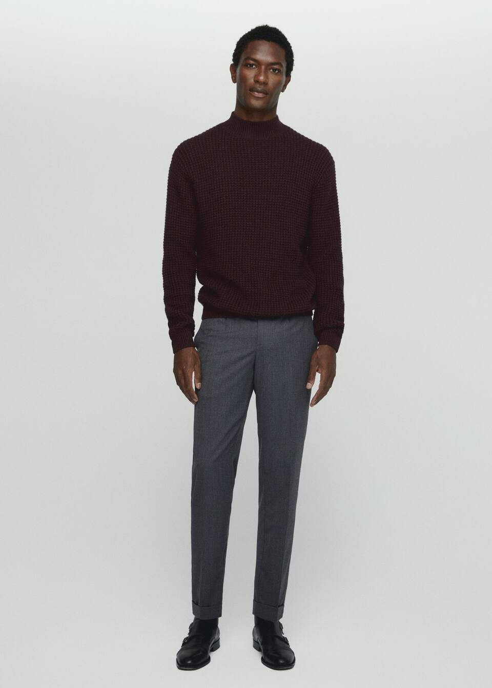 High collar wool sweater -  Men | Mango Man USA | MANGO (US)