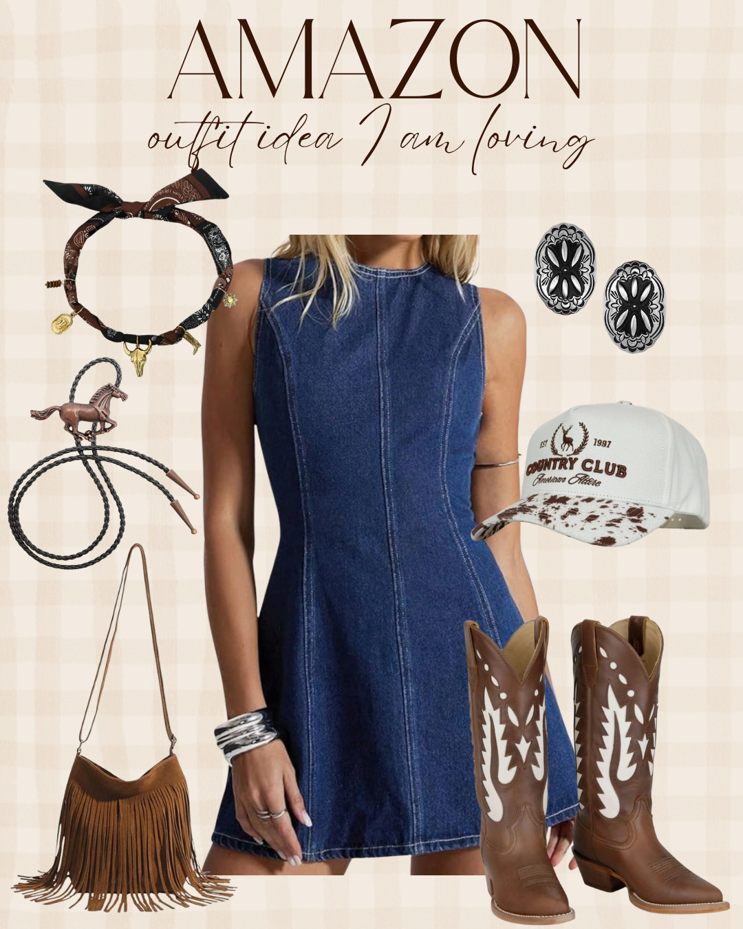 Love a denim and brown combo! 

 #LTKgrwm #LTKootd #LTKSeasonal