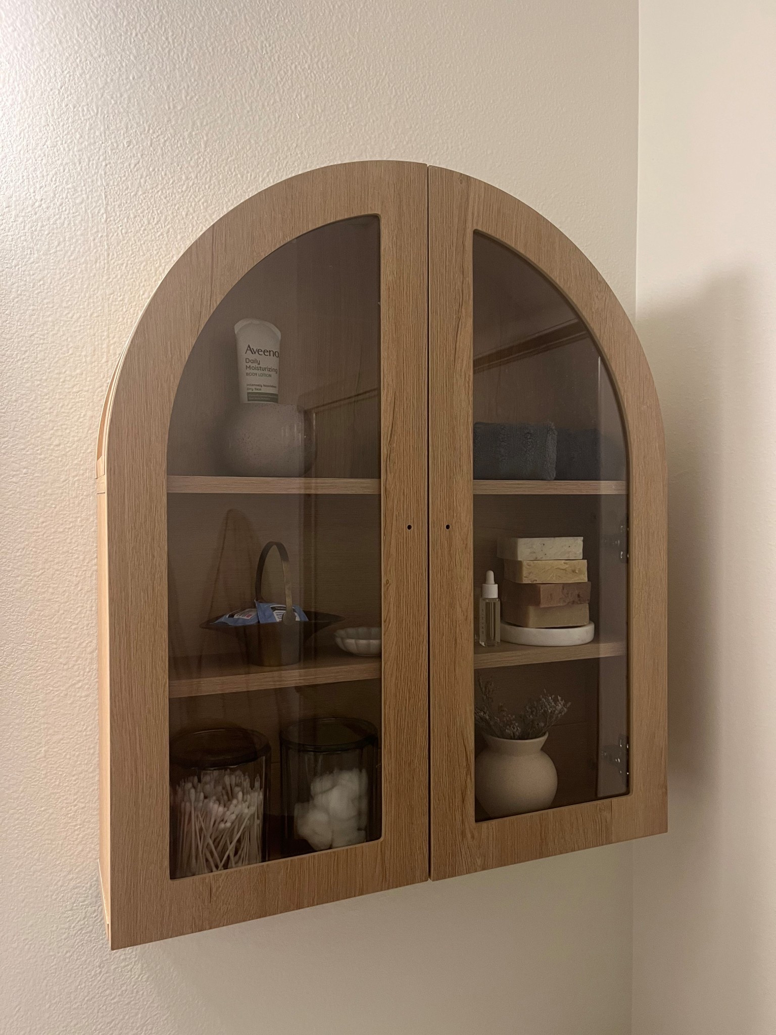 Replacing our builder-grade wall cabinet with an affordable find from Walmart. 

#LTKHome