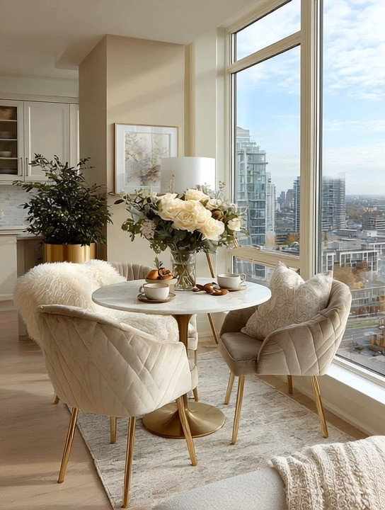 Who needs a fancy café when you can create a luxe café at home that looks even better? This little corner proves that luxury isn’t about going out — it’s about how you live.

A marble café table, two plush velvet chairs, a touch of gold, fresh flowers, and suddenly your home feels like a five-star boutique hotel. Invite a friend, invite a date, or make it your morning workstation. This setup elevates your space, your mood, and your day.

Timeless, cozy, luxurious — every home deserves a café moment like this.

Shop the look. 

 #LTKHome