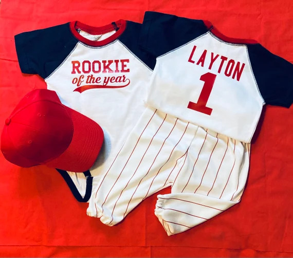 Rookie of the Year baseball cake smash outfit | Etsy (US)