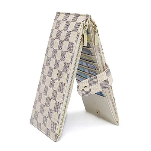Daisy Rose - Daisy Rose Checkered Multi card Wallet Clutch - RFID Blocking Organizer Card Holder ... | Walmart (US)