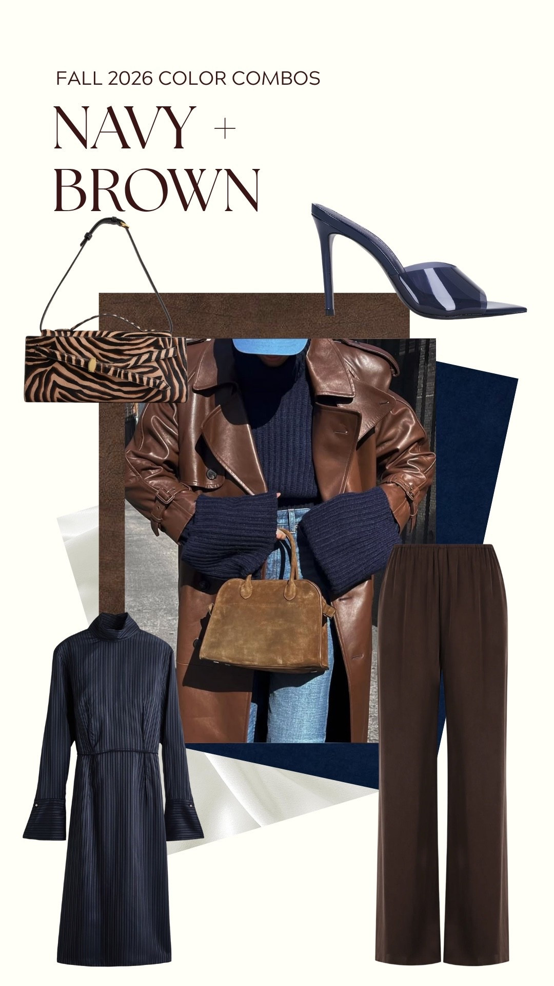 Navy + brown - two neutrals that pair SO well together