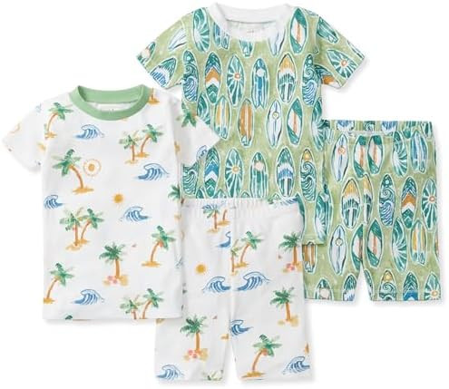 Burt's Bees Baby Unisex Cotton Pajamas, 2-Piece Short Sleeve Tee & Shorts | Amazon (US)
